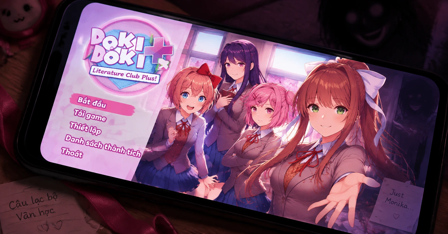 Trải Nghiệm doki doki literature club plus apk - Thế Giới Visual Novel Độc Đáo - image 2