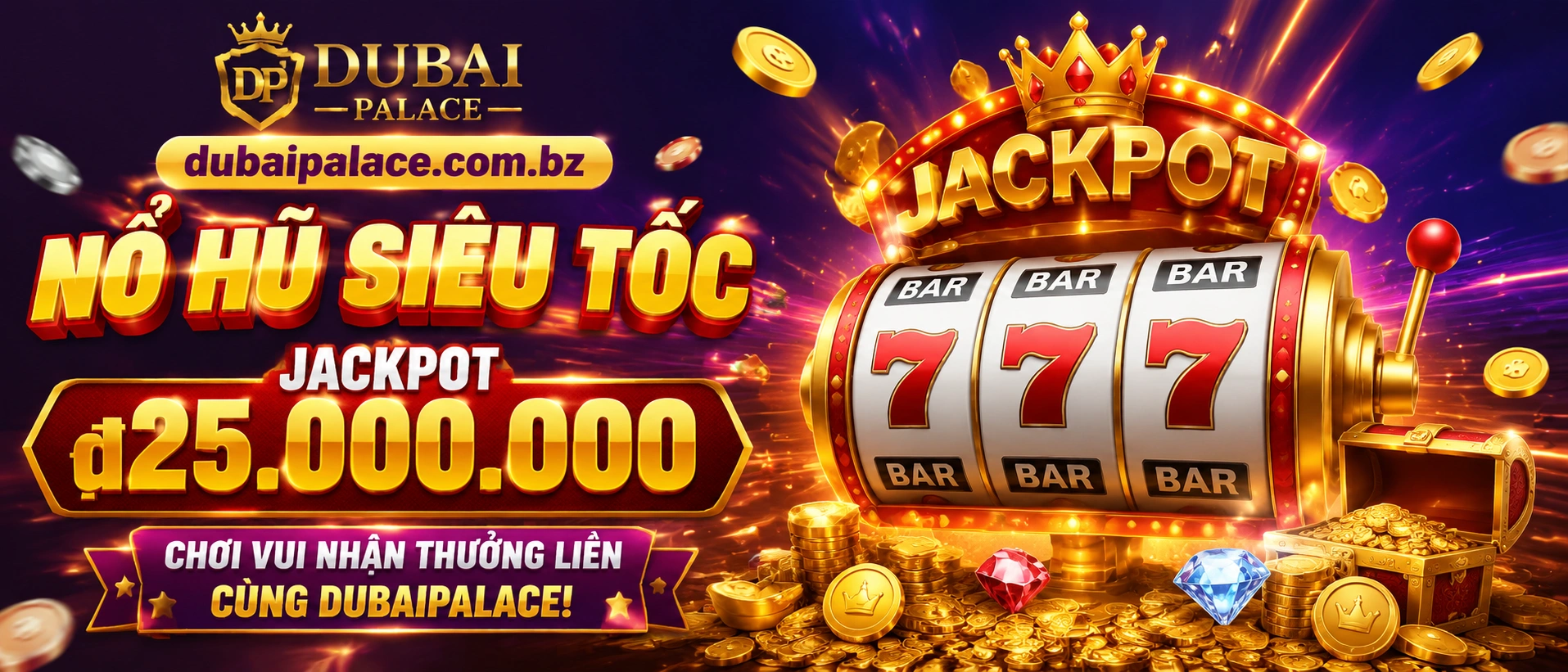 Màn hình game slot Nổ Hũ trên dubaipalace